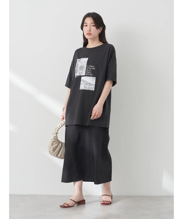 earth music&ecology フォトチュニックＴ Black