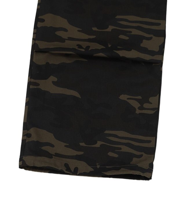 WEGO 【ウエストゴム/XSSMサイズ展開】ツイルイージーカーゴパンツ ブラック