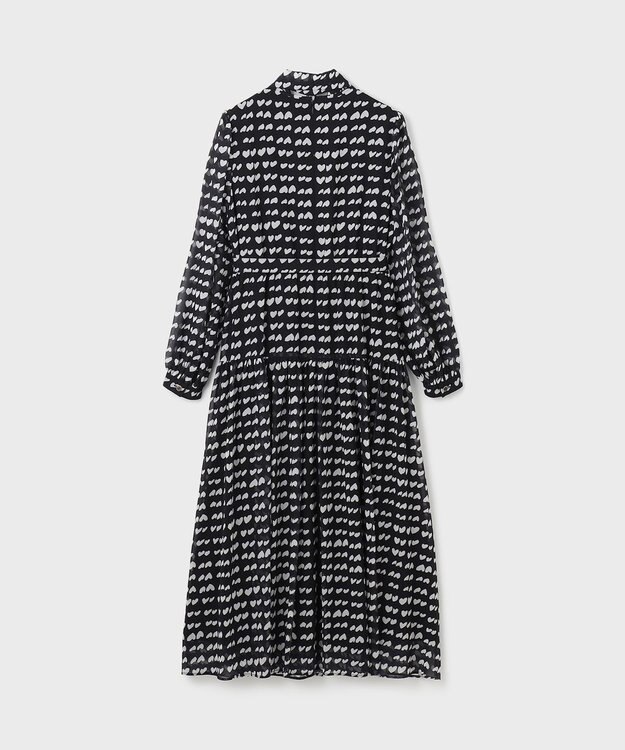GRACE CONTINENTAL ハートキカプリントワンピース ブラック
