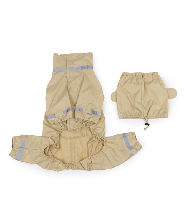 PET PARADISE スヌーピー  足付 レインコート　スヌード付き《ハッピーダンス柄》 小型犬 ハッピーダンス柄