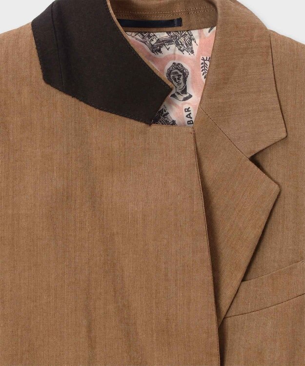 Paul Smith レーヨンリネン ダブルジャケット キャメル