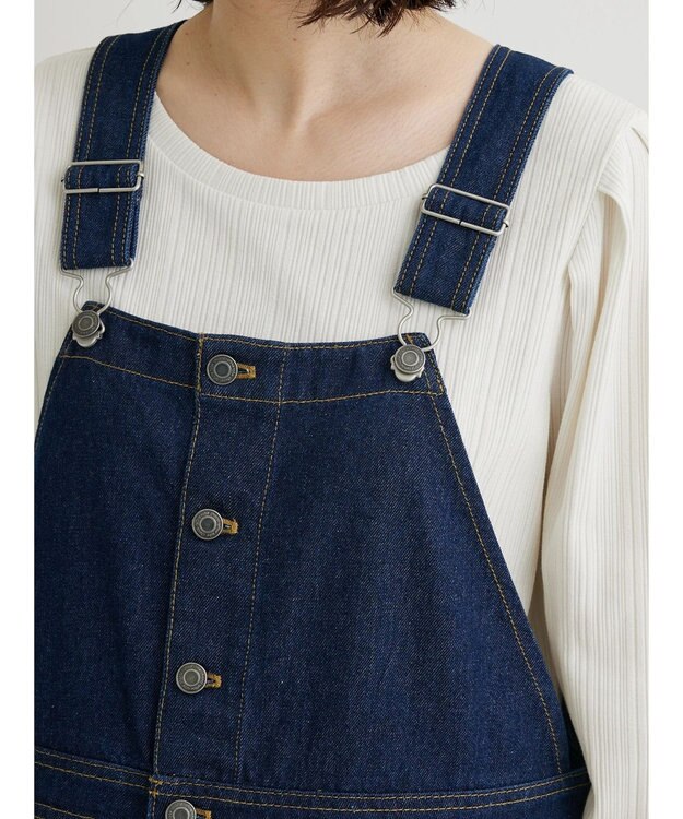 Green Parks デニムサロペットスカート Indigo