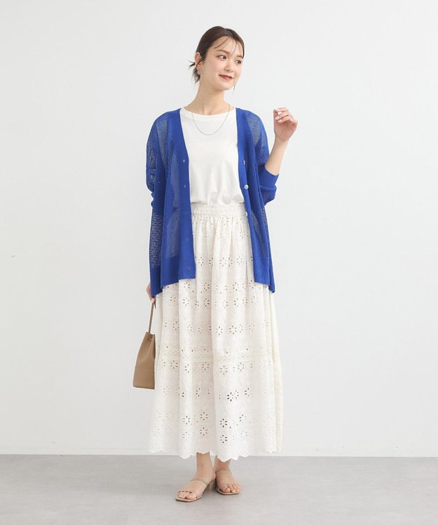 earth music&ecology 【接触冷感/洗濯機可】フレンチＴ Ivory