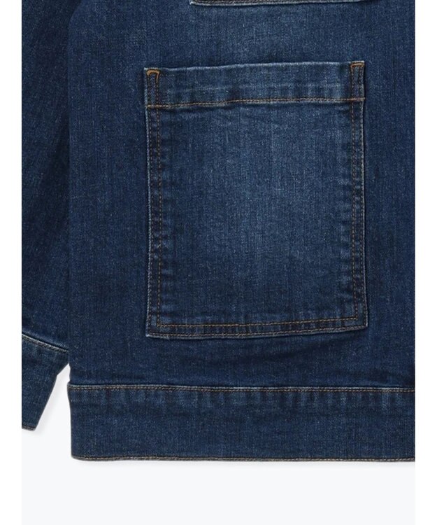 Te chichi ノーカラーデニムジャケット ブルー