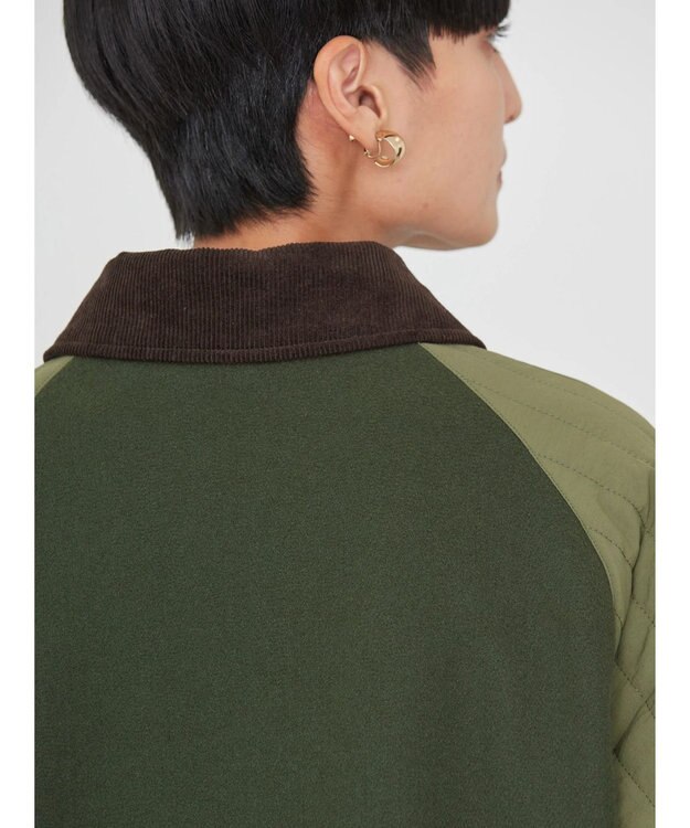 AMERICAN HOLIC キルポカ異素材Ｍｉｘロングコート Khaki