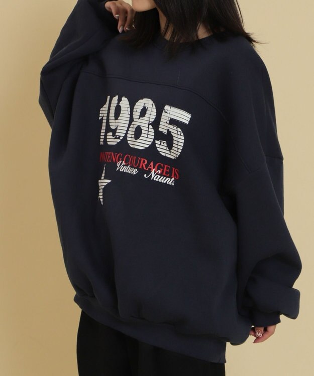 WEGO 1985ロゴビッグスウェット ネイビー