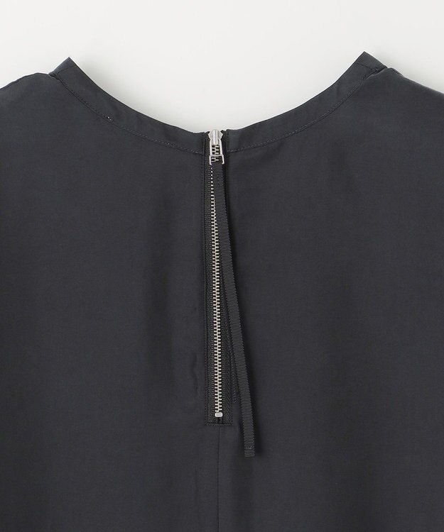 NAVE 【ReNAVE・セットアップ可/洗える/UVケア/接触冷感】フィブリルシャンブレー Tブラウス ブラック系