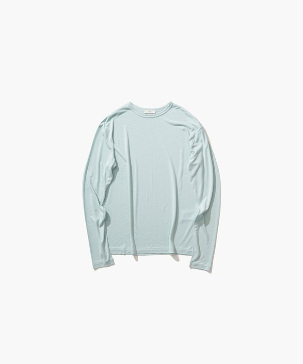 ATON MODAL SILK JERSEY | クルーネックプルオーバー LIGHT GREEN