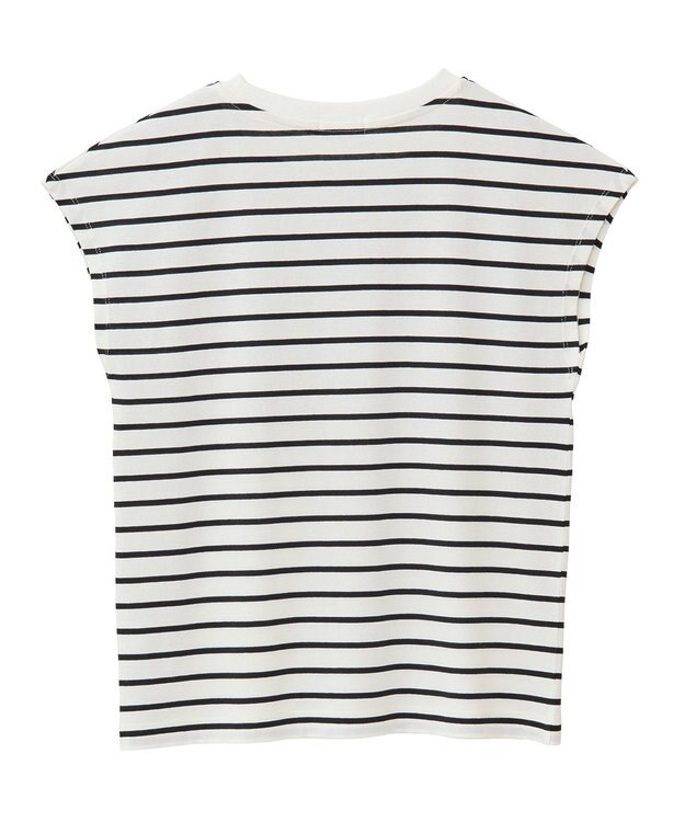 earth music&ecology 【接触冷感/洗濯機可】フレンチＴ Border Ivory