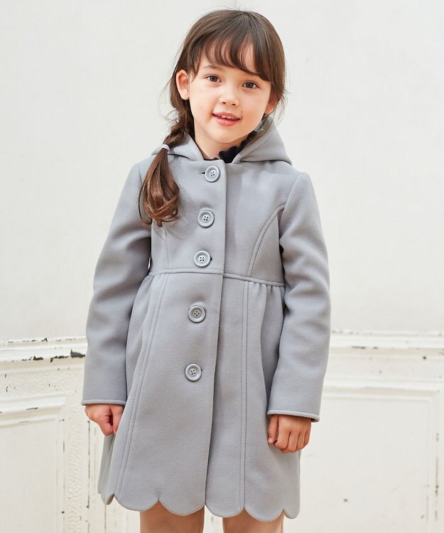 ANY KIDS 【手洗いOK】ウールライクコート サックスブルー