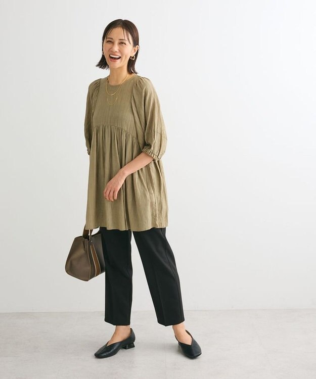 Green Parks ＢＰ　ボリュームスリーブチュニック Khaki