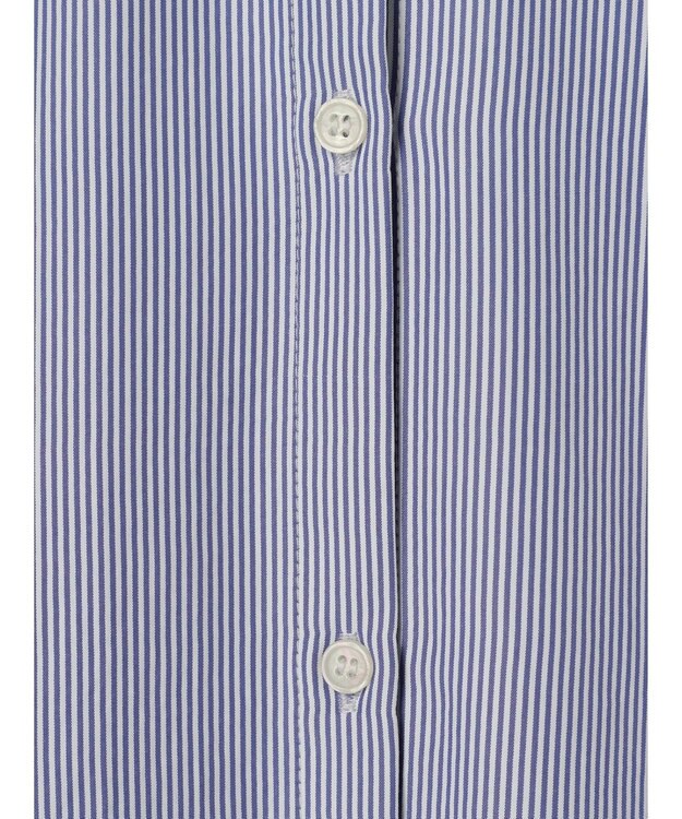 Green Parks レイヤードアソート柄シャツチュニック Stripe Blue