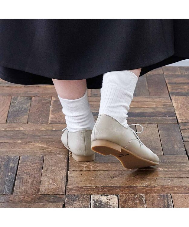 ing <ing>【WEB限定】ゴム紐レースアップシューズ オーク