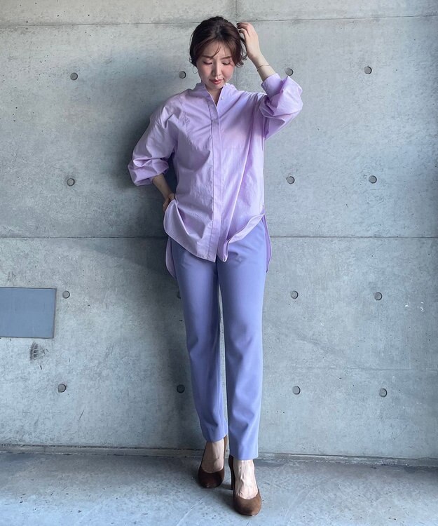 UNFILO ドロストスティックパンツ ライラック系