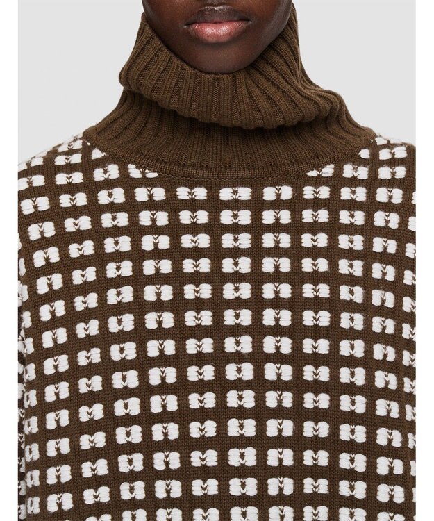 JOSEPH ワッフルニット　ハイネックニット Ivory/Arabica