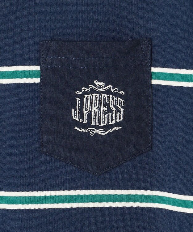 J.PRESS KIDS 【140-170㎝】マルチボーダー 半袖Ｔシャツ ネイビー系1