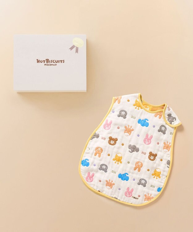MIKI HOUSE HOT BISCUITS 六重織どうぶつ柄ガーゼスリーパーセット【BOX付き】 マルチカラー