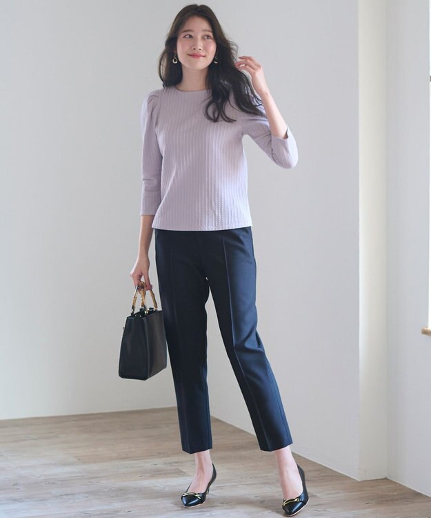 ANY SIS 【洗える】ミニケーブルジャカード プルオーバー ラベンダー