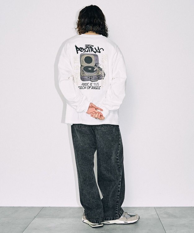 WEGO 【ユニセックス着用ITEM】ユニークモチーフBIGロンT ホワイトその他