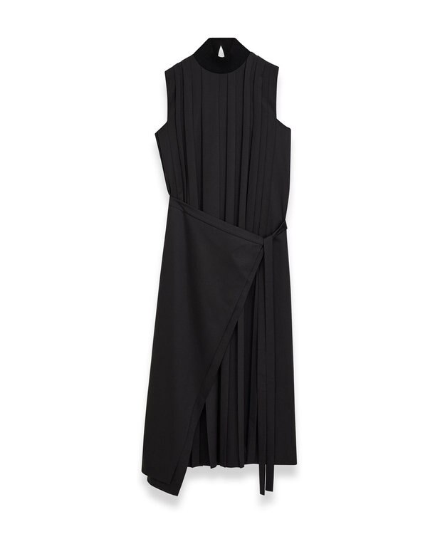 JOSEPH ジョゼフプリッセ　ラップスカートドレス Black