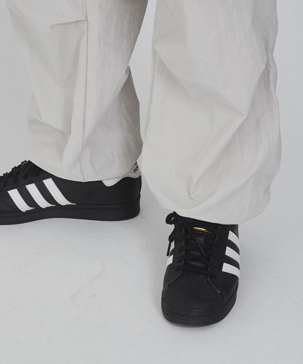 WEGO 【ウエストゴム/撥水/洗濯機可】ナイロンイージーパンツ ライトグレー