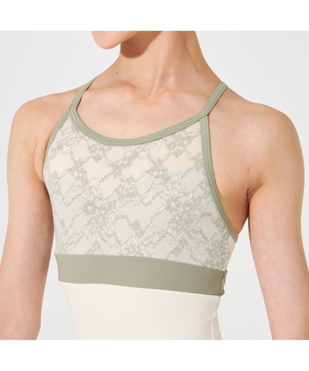 Chacott キャミソールレオタード カーキ