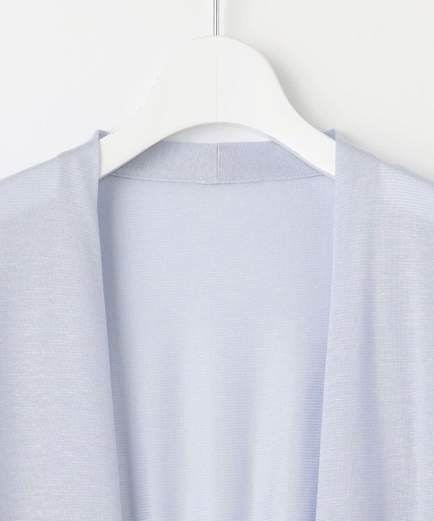 J.PRESS LADIES セルロースジャージー ロング カーディガン サックスブルー系