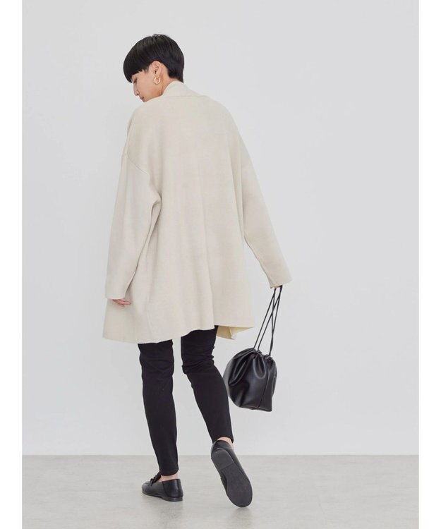 AMERICAN HOLIC バイカラーニットコーディガン Gray Beige