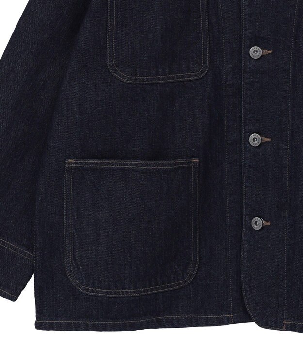 AMERICAN HOLIC ノーカラーデニムカバーオール One Wash