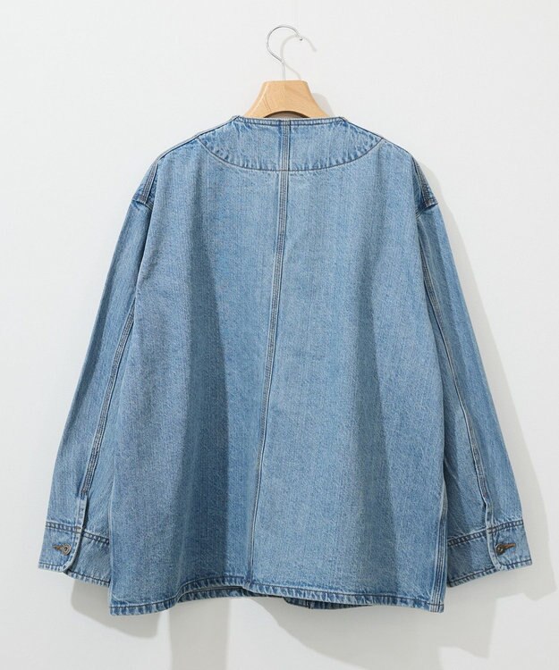 AMERICAN HOLIC ノーカラーデニムカバーオール Light Indigo