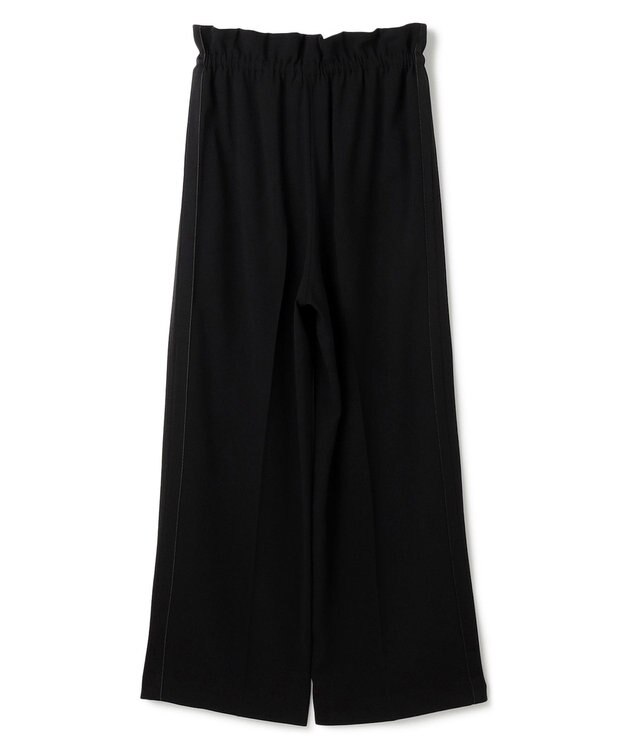 BEIGE， 【洗える】FLEUR / ウエストゴムワイドストレートパンツ Black