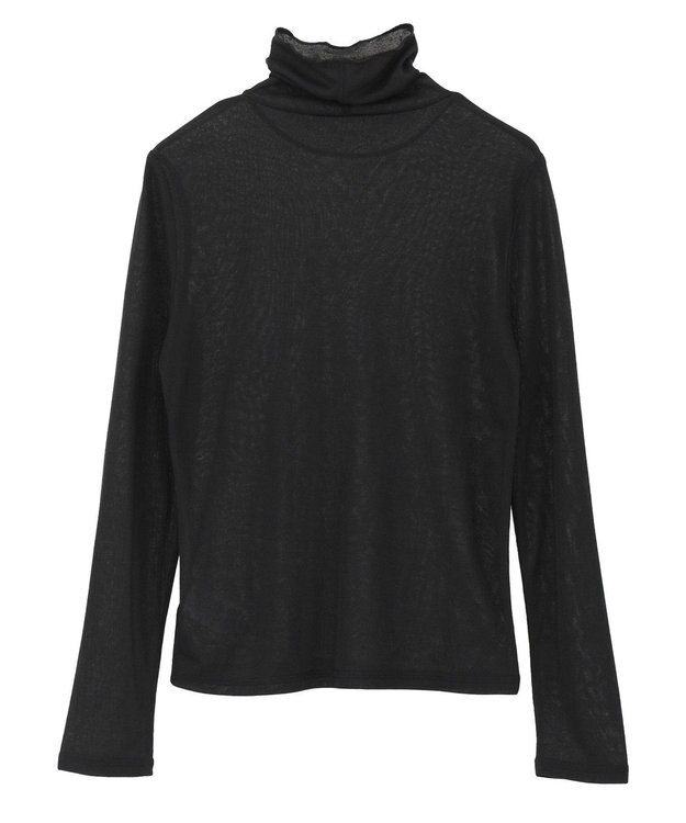 AMERICAN HOLIC シアーテレコタートルネックプルオーバー Black