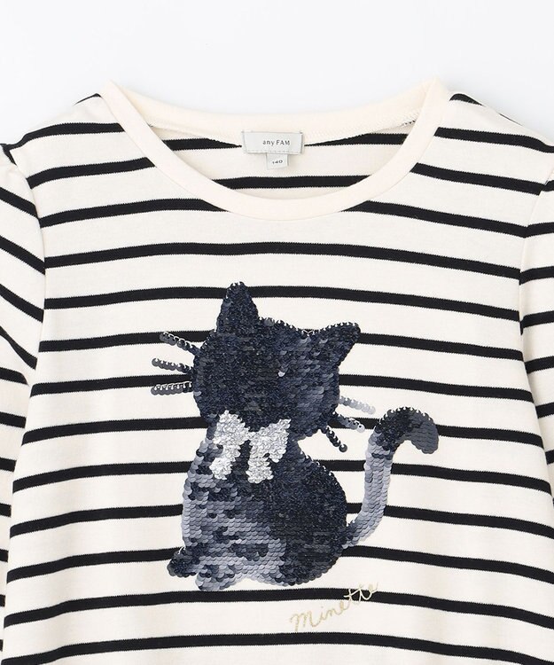 ANY KIDS ミラクルスパンコール Tシャツ ボーダー