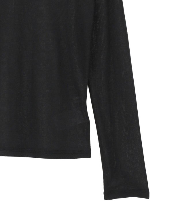 AMERICAN HOLIC シアーテレコタートルネックプルオーバー Black