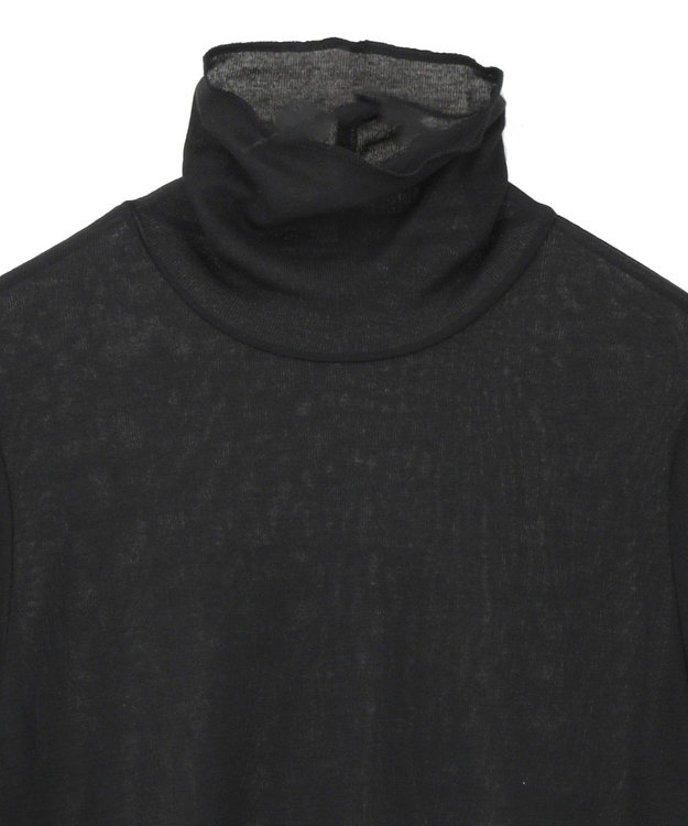 AMERICAN HOLIC シアーテレコタートルネックプルオーバー Black