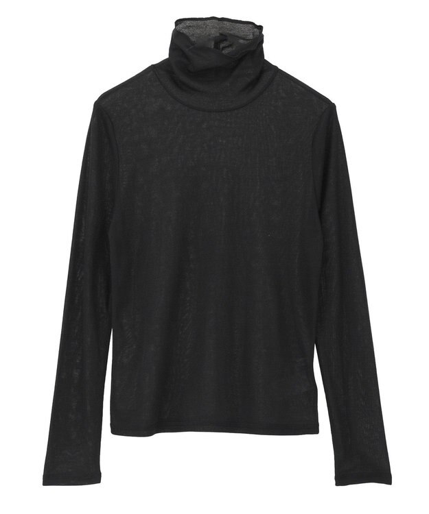 AMERICAN HOLIC シアーテレコタートルネックプルオーバー Black
