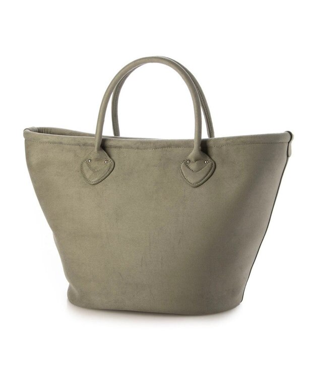 UNBILLION カシュカシュ cache cache / スエード調口元パイピングトート グリーン