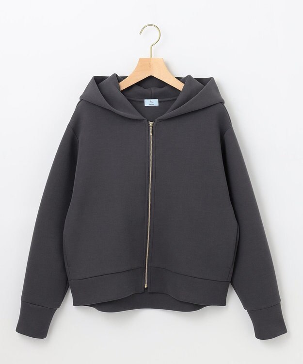組曲 フード付きバックフリル パーカー グレー系