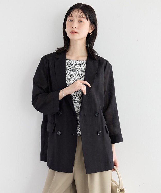 YECCA VECCA シアーテーラードジャケット Black