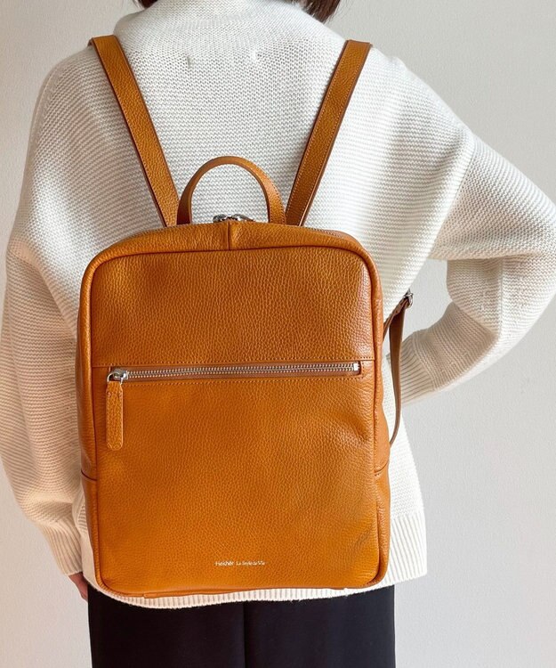 Hekhèr Le Style de Vie 【日本製 / A4サイズ対応】シュリンクレザー　リュックサック キャメル