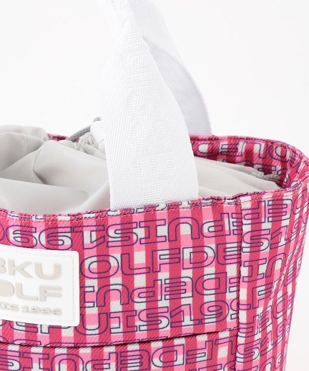 23区GOLF 【UNISEX】オリジナルギンガムチェック 保冷カートバッグ ピンク系3