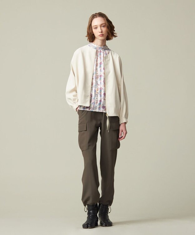 J.PRESS YORK STREET 【UNISEX】ジャージライクツイル カーゴパンツ カーキ系