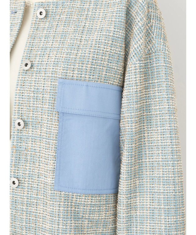 earth music&ecology ツイードジャケット Blue