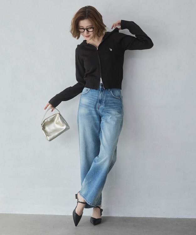 WEGO 【XS～Lサイズ展開/美脚】ストレートデニムパンツ デニム中濃加工色