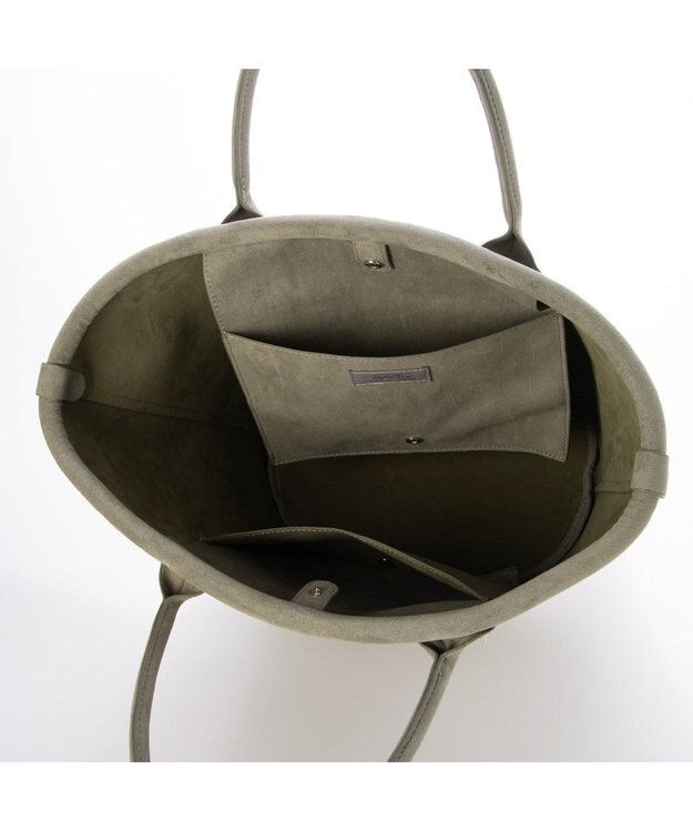 UNBILLION カシュカシュ cache cache / スエード調口元パイピングトート グリーン