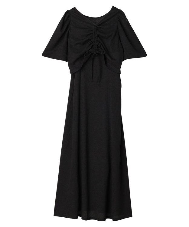 earth music&ecology ＳＥＴ２点ドロストプルオーバー＋キャミワンピース Black