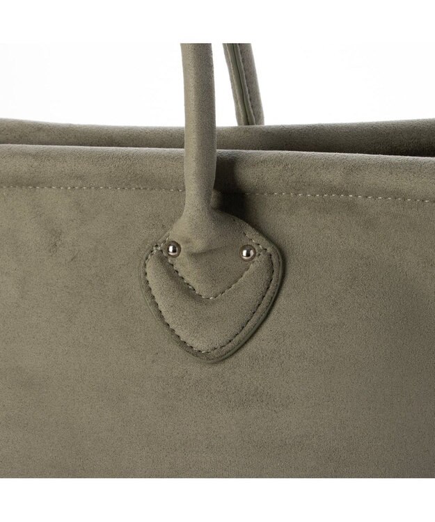 UNBILLION カシュカシュ cache cache / スエード調口元パイピングトート グリーン