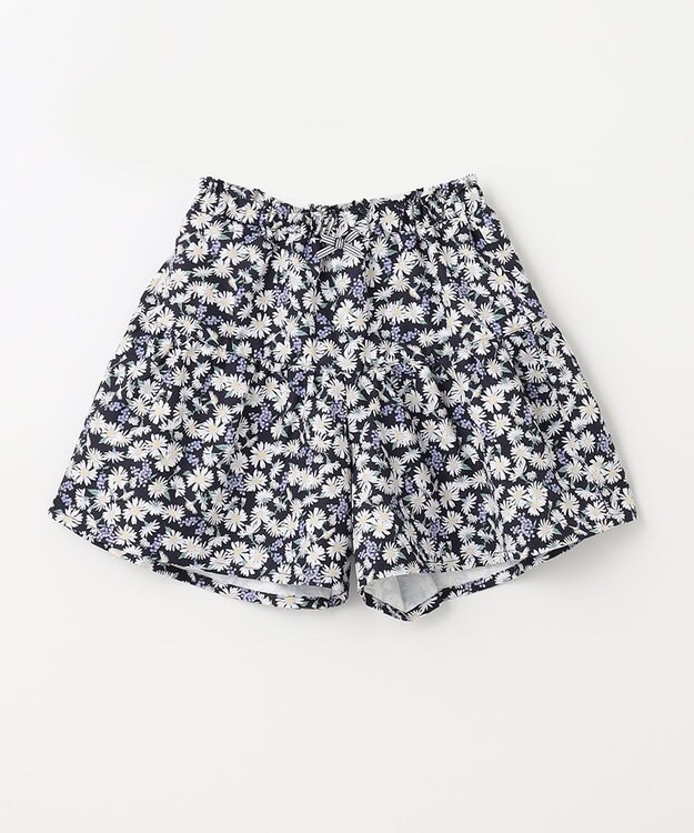 ANY KIDS 総柄フリル キュロット ネイビー×マーガレット