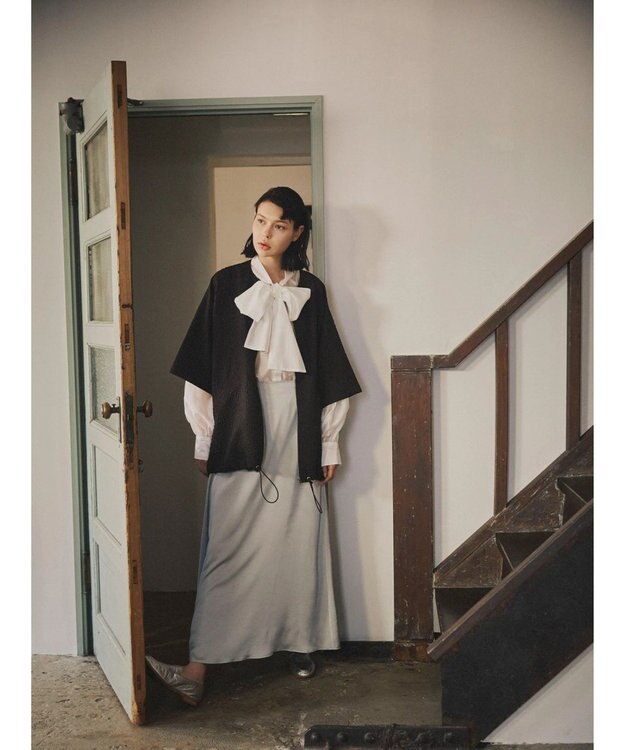 Green Parks AnriettMusee シアーボウタイブラウス Off White