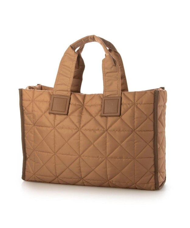 UNBILLION カシュカシュ cachecache / ボックスパテッドキルト2wayトート キャメル